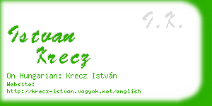 istvan krecz business card